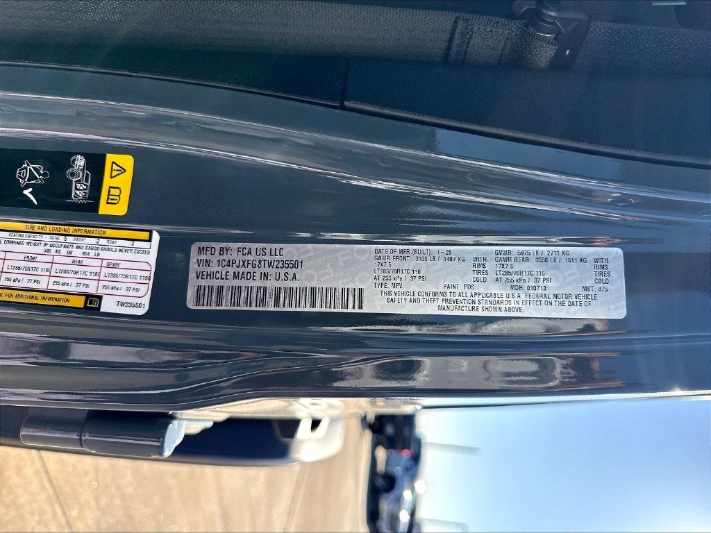 2026 Jeep Wrangler Rubicon Black 3–Piece Hard Top