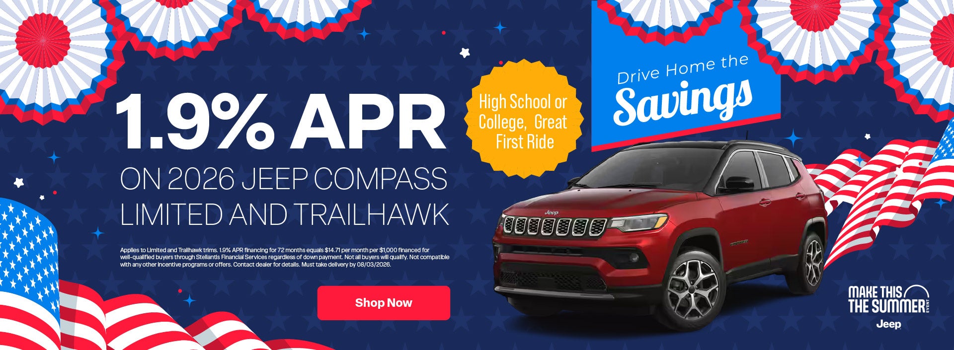 1.9% APR on 2026 Jeep Compass